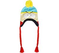 Concept One South Park Beanie Hat, Eric Cartman Peruvian Winter Knit Cap with Pom and Tassels, Eric Cartman, One Size