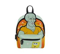 Concept One SpongeBob SquarePants Mini Backpack, Handsome Squidward Small Travel Bag Purse for Men and Women, Adjustable Shoulder Straps, Multi, 11 Inch, Multi, 11 inch, Spongebob Squarepants Mini