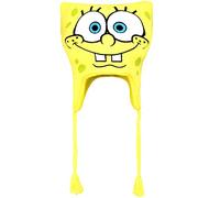 Concept One Spongebob Squarepants Peruvian Knit Acrylic Beanie Hat with Tassels, Yellow, One Size