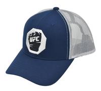 Concept One UFC Trucker Hat, Mesh Adult Adjustable Snapback Baseball Cap with Curved Brim, Navy/White, One Size