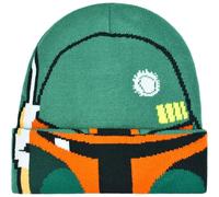 Concept One Unisex's Star Wars Boba Fett Intarsia Roll Down Cuff Beanie Hat, Green, One Size