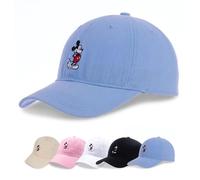 Concept One Unisex Disney Mickey Mouse Embroidered Cotton Adjustable Dad Hat with Curved Brim Baseball Cap