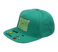 Concept One Unisex's Adventure Time Baseball Cap, BMO Adjustable Skater Snapback Hat with Flat Brim, Teal, One Size