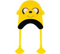 Concept One Unisex's Adventure Time Beanie Hat, Jake The Dog Peruvian Winter Knit Cap with Tassels, Yellow, One Size