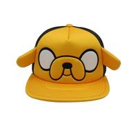 Concept One Unisex's Adventure Time Trucker Hat, Jake The Dog Adult Baseball Cap with Flat Brim and 3D Ears, Yellow/Black, One Size