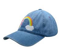 Concept One Unisex's Care Dad Hat, Cheer Bear on Rainbow Baseball Cap, Denim, One Size