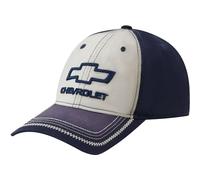 Concept One Unisex's Chevrolet Dad Hat, Logo Cotton Adjustable Baseball Cap with Curved Brim, Blue, One Size