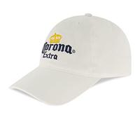 Concept One Unisex's Corona Extra Dad, Cotton Cap with Embroidered Logo, Adjustable Baseball Hat, White, One Size
