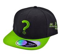 Concept One Unisex's Dc Comics Batman Baseball Cap, The Riddler Adult Snapback Hat with Flat Brim, Black, One Size