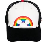 Concept One Unisex's Disney Mickey Mouse Trucker Hat, Mesh Back Snapback Baseball Cap, Black and White, One Size