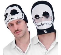 Concept One Unisex's Disney Nightmare Before Christmas Jack Skellington Beanie Hat, Winter Knit Cap, Black, One Size
