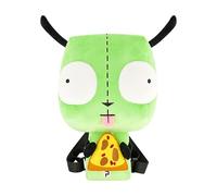 Concept One Unisex's Invader Zim Mini Backpack, Gir Pizza Plush Small Travel Bag Purse for Men and Women, Green, 13 Inch