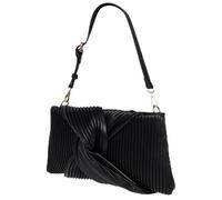 Concept One Unisex's Jason Wu Pleated Clutch with Shoulder, Sculptural Knot Accent Handbag, Detachable Strap, Black