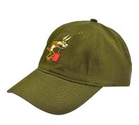 Concept One Unisex's Looney Tunes Dad Hat, Wile E. Coyote and Road Runner Adult Cotton Baseball Cap with Curved Brim, Olive, One Size