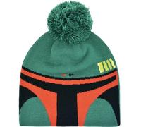 Concept One Unisex's Star Wars Boba Fett Knitted Acrylic Winter Hat Beanie, Green-Pom, One Size