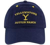 Concept One Unisex's Yellowstone Dad Hat, Dutton Ranch Cotton Adjustable Baseball Cap with Curved Brim, Navy, One Size