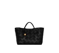 Concept One Women's Frankie Woven Tote, Black, 9.5H X 18.5W X 6.5D