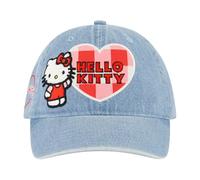 Concept One Women's Hello Kitty Baseball Cap, Adult Bow Tie Hat with Curved Brim, Denim, One Size