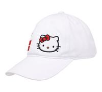Concept One Women's Hello Kitty Chenille Patch Baseball Cap, Sanrio Adjustable Snapback Hat for Adults, White, One Size
