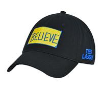 Concept One Women's Ted Lasso Dad Hat, Believe Print Cotton Adjustable Baseball Cap with Curved Brim, Black, One Size