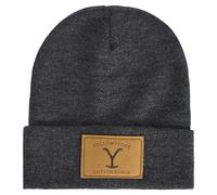 Concept One Yellowstone Dutton Ranch Beanie Hat, Winter Knit Cap with Cuff, Grey, One Size, Grey, One Size