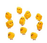 Concept4u 10 Mini Fluffy Easter Yellow Chicks