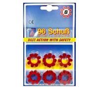 Concept4u 12 x 8 Shot Ring Caps Disc for Cap Revolver 96 Shots Pistol Sound Effect Caps Novelty Banger Bullet Pellets Gun Refill Packs Ideal for Kids Children Toy Gun