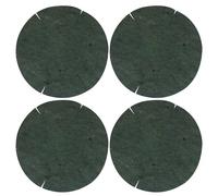 Concept4u 14" Inch Natural Green Jute Hanging Basket Liner 4 Pack | Round Shaped Green Hanging Basket Liner Home and Garden Plant Care Flower Pot Planter Pre Cut Easy Fit Fibre Base