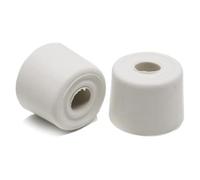 Concept4u 2 x Door Stop 28mm (1.1/8") White Wall or Floor Mounted Rubber Door Stopper Bump Stop