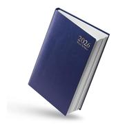 Concept4u 2026 Diary A6 Week To View - A6 Desk Diary Weekly Planner with Blue Hard Backed Casebound & Ribbon Marker for Home, Business, Office and Personal Use