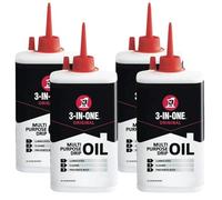 Concept4u 3 in 1 Multi-purpose 4 x Drip Oil Can 100ml Lubricant Drip Spout Precision Drip Application Ideal for Cleans, Lubricates, Prevents Rust and Stops Squeaks, Home & Office, Tools