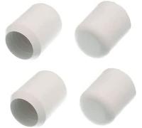 Concept4u 4 x 22mm Chair Rubber Ferrule 7/8" White Anti-slip Furniture Feet Caps Chair Leg End Rubber Tips Floor Protector Ideal for Tables, Chairs & Furniture