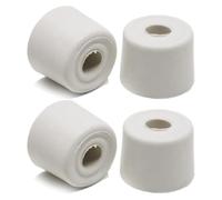 Concept4u 4 x Door Stop 28mm (1.1/8") White Wall or Floor Mounted Rubber Door Stopper Bump Stop