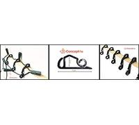 Concept4u 50 Black External Light Gutter Hooks Christmas Decoration Home Garden Gutter Hanging Clips Hangers