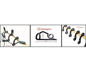 Concept4u 50 Black External Light Gutter Hooks Christmas Decoration Home Garden Gutter Hanging Clips Hangers