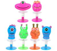 Concept4u 6 Pcs Monster Jump Ups Pop Up Toys - Fun Poppers for Kids Party Bag Fillers Classroom Rewards Lucky Dip Prizes Party Favours Loot Bag Fillers & Games