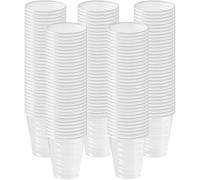Concept4u Clear Plastic Cups 7 Oz (200ml) - 100 Pack | Tumbler Reusable Plastic Picnic Glass Stackable | | Ideal for Home, Office, Parties, Travel, Events & Daily Use
