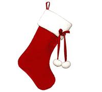 CONCEPT4U® Deluxe Xmas Velvet Stocking with Pom Pom Christmas Gift Present Santa Sack Toy Tree Decoration