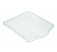 Concept4u Drip Tray With Raised Feet 39 x 45cm Clear Plastic Portable Dish Drain Board Sloping Draining Tray Pots Pans Bowls Cooking Holder Fruit Vegetable