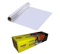 Concept4u Jumbo Aluminium Foil with Inbuilt Cutter 450mm x 75m Heavy Duty Nonstick Insulation Silver Foil Roll Perfect for Cooking BBQ Grilling Baking Wrapping Freezing Caterers
