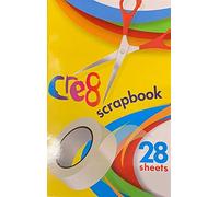 CONCEPT4U® Large Scrapbook 21 x 29.7cm Colour Paper Pages School Home Clippings Sticking Photo Album Embellishment Kids Child Cutting Card Making Create Craft Activity Scrap Book