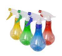 Concept4u Plastic Water Spray Bottles 3 Pack Multicolour 350ml Heavy Duty Refillable Mist Spray Bottles with Leak Proof & Adjustable Nozzle for Cleaning, Gardening, Home Use
