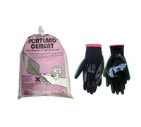 Concept4u Portland Cement 10kg with Large Nitrile Coated Gloves General Building Work and Repair Ideal for Rendering, Brick-Laying, Floor Surfacing, Screeds