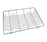 Concept4u Premium Chrome Dish Drainer Rack - Large Kitchen Sink Plate Drying Stand & Bowl Holder - Sleek Rust-Resistant Metal Tabletop Dishwasher Rack with Integrated Cutlery Drying Sections.