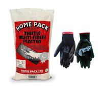 Concept4u Thistle Multi-Finishing Plaster 10kg with Large Nitrile Coated Gloves for Applying Decorative Finishes Ideal for Walls, Ceilings & Smaller Jobs
