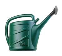 Concept4u Watering Can - Dark Green Plastic 10L Polyethylene Watering Can with Detachable Sprinkler Rose Head Durable & Lightweight Ideal for Garden, Flower, Bonsai Plants, Indoor & Outdoor, KD17728