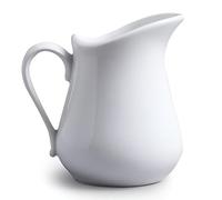 Concept4u White Ceramic Jug with Handle 125ml Porcelain Traditional Milk Jug Household Creamer Gravy Custard Serving Pitcher Ideal for All Types of Kitchens