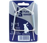 Concept4u White Invisible Plate Hanger No.1 for 5-7.5 Inch Plates Extra Strong Wire Wall Hanging Plate Holder Decorative Dish Display Holder Ideal for Wall Plates Art, Home Decoration
