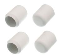 CONCEPT4U® White Rubber Chair Ferrules 16mm 5/8'' - 4Piece Heavy Duty Bottom Protector Furniture Table Feet Leg