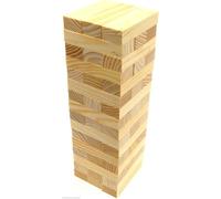 Concept4u Wooden Tumbling Tower Blocks Tower Game Rectangular Hardwood Set Classic Block Stacking Stack Game For Kids Adults (LARGE TUMBLING TOWER 54 BLOCKS)